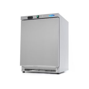   Hűtőszekrény - 200L - 3 állítható polc - Rozsdamentes Acél