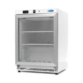 Fagyasztószekrény - 200L - Fehér - Üvegajtóval