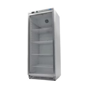 Hűtőszekrény - 600L - Rozsdamentes Acél - Üvegajtóval