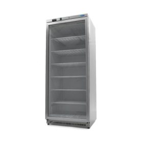   Fagyasztószekrény - 600L - Rozsdamentes Acél - Üvegajtóval