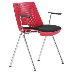   2130 TC STRIKE - tárgyalószék kárpitozott műanyag kagylóülés és karfával