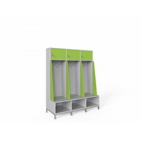   SPORT ÖLTÖZŐBÚTOR - 3 személyes, zárható ajtóval, válaszfalas