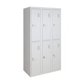   METILLA OSZTOTT ÖLTÖZŐSZEKRÉNY - 6 személyes, rövidajtós, fém