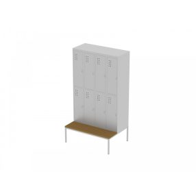   METILLA SPORTPADOS ÖLTÖZŐSZEKRÉNY - 8 személyes, osztott, WPC ülőfelülettel