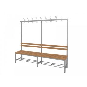 FITT EGYOLDALAS ÖLTÖZŐPAD WPC lécekkel 190 cm-es