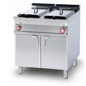 Olajsütő, gázüzemű, 900-as, 2x18 literes, tárolóval