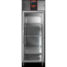 Rozsdamentes hűtőszekrény 700 literes, üvegajtós