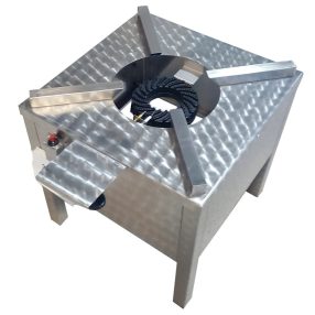   7,5 RM-ZS - Öntöttvas gázégő zsámoly rozsdamentes burkolattal