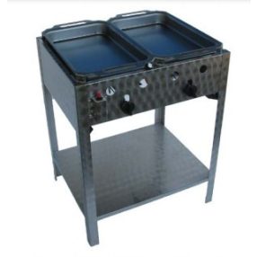 Álló pecsenyesütő 2 db acélserpenyővel  BGS-2 P2
