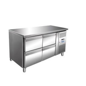   Hűtött munkaasztal oldalsó aggregáttal 4 fiókos 314 liter