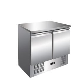 Hűtött munkaasztal 2 ajtós 257 liter alsó aggregáttal