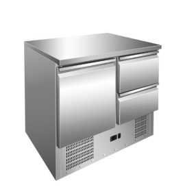 Hűtött munkaasztal 1 ajtós 2 fiókos 257 liter