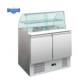 2 ajtós salátahűtő üveg felépítménnyel