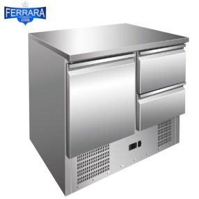   Hűtött munkaasztal 1 ajtós 2 fiókos 257 liter Ferrara-Cool