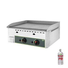   PB" Rostlap gázüzemű snack 2 zónás 66 cm sima felülettel 8 kW