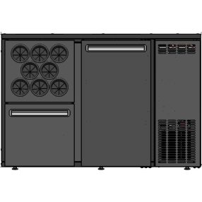   TC BBCL2-12 | Bárhűtő 1 ajtóval, 1 db 1/2-es fiókkal, palacktartóval