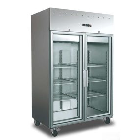   Hűtőszekrény álló 1200 literes dupla üvegajtós rozsdamentes háttérhűtő Ferrara-Cool