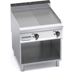   Rostlap elektromos 2 zónás félig sima félig bordázott BERTO'S