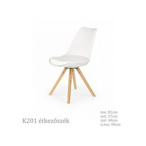K201 étkezőszék fehér
