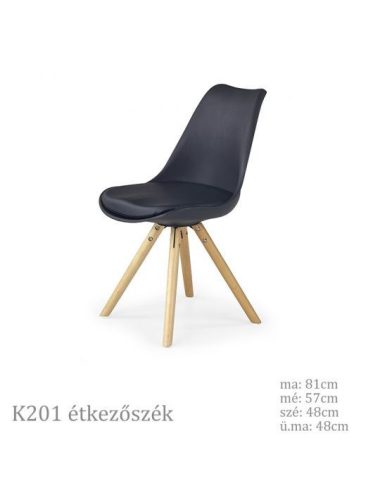K201 étkezőszék fekete