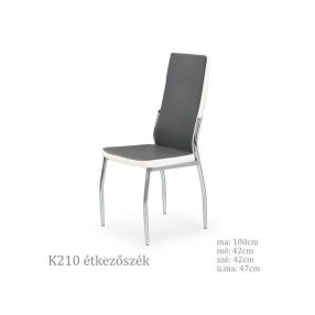 K210 étkezőszék szürke-fehér