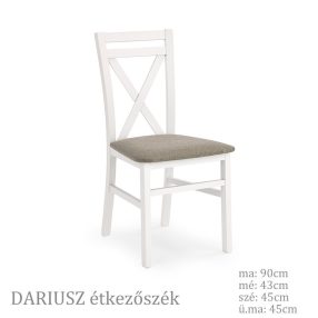 DARIUSZ étkezőszék fehér