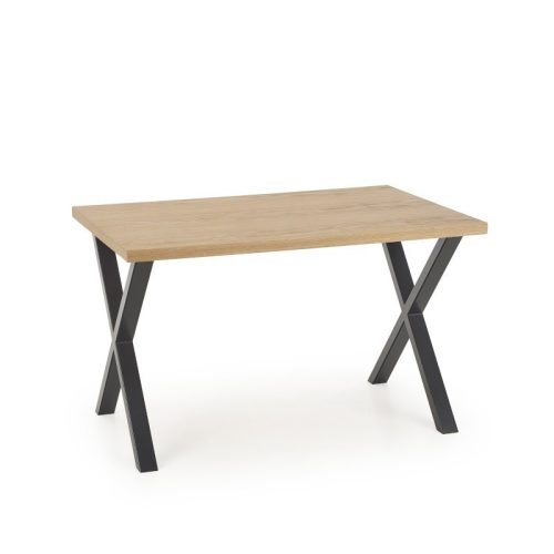 Apex Étkezőasztal 120cm Natúr tölgy furnér - Fekete