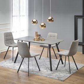   Balrog Téglalap alakú Étkezőasztal 140x80cm Világos szürke - Fekete