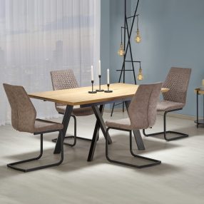   Capital 2 Összecsukható Asztal 160-200 cm Natúr Tölgy - Fekete