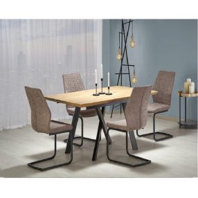   Capital Összecsukható Asztal 160-200 cm Arany Tölgy-Fekete