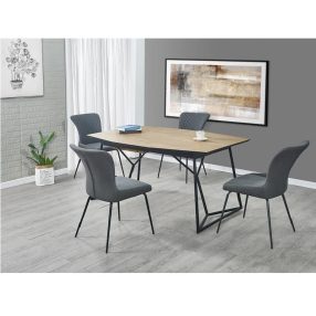   Colombo Bővíthető Étkezőasztal arany-fekete/fekete 160-210x76cm