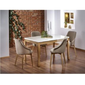   Donovan Bővíthető Étkezőasztal fehér/tölgy 76x90x140-210cm