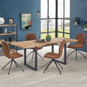   Horus Bővíthető Étkezőasztal 126-206cm Világos tölgy - Fekete