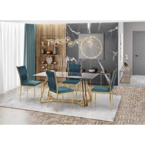 Konami étkezőasztal fekete 160cm