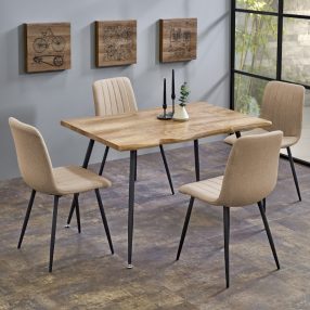 Larson Étkezőasztal 120x80cm Natúr tölgy - Fekete