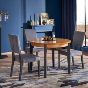   Sorbus Bővíthető Étkezőasztal 100-200cm Méz tölgy - Grafit szürke