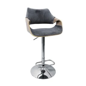 H-98 Natúr - Szürke Bárszék Állítható Magassággal