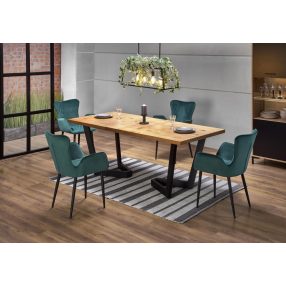   Massive étkezőasztal bővithető 160-250/160-340 világos tölgy-fekete