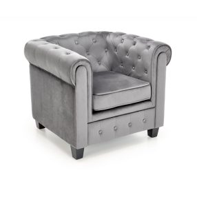 Eriksen fotel szürke bársony