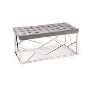 Milagro ülőke szürke bársony szövet - ezüst