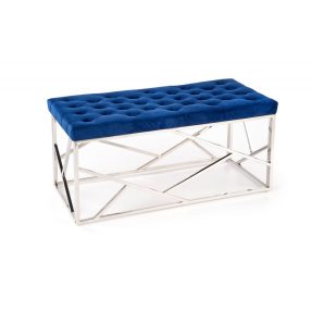 Milagro ülőke sötét kék bársony szövet - ezüst