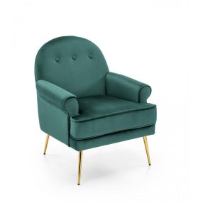 Santi fotel sötétzöld arany