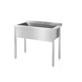   Rozsdamentes mosogatós asztal – egy medencés – Profi Line – 800x600x(H)850mm - HENDI 811825