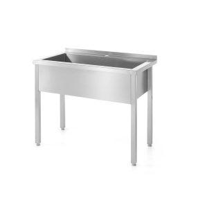   Rozsdamentes mosogatós asztal – egymedencés – Profi Line – 1000x600x(H)850mm - HENDI 811832
