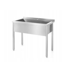   Rozsdamentes mosogatós asztal – egymedencés – mélység: 700 mm – magasság: 300 mm – Profi Line – 800x700x(H)850mm - HENDI 812853