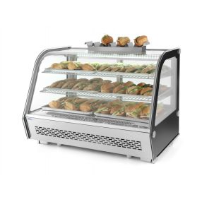   233719 Bemutató hűtővitrin hajlított üvegű ledes világítással 160 liter