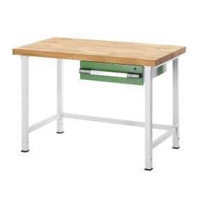   Állítható magasságú munkapad, zártszelvényes kivitel – eurokraft pro 1 fiók