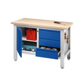 Munkapad 3 fiók, 1 ajtó szé x mé 1200 x 600 mm