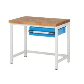   Munkapad zártszelvényes kivitelben – eurokraft pro 1 fiók, 150 mm