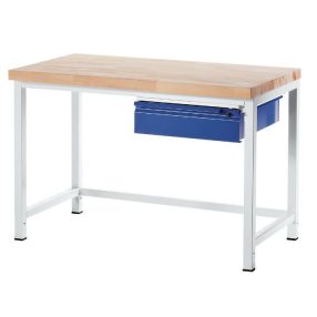   Munkapad zártszelvényes kivitelben – RAU 1 L-es méretű fiók, 1 keresztmerevítő